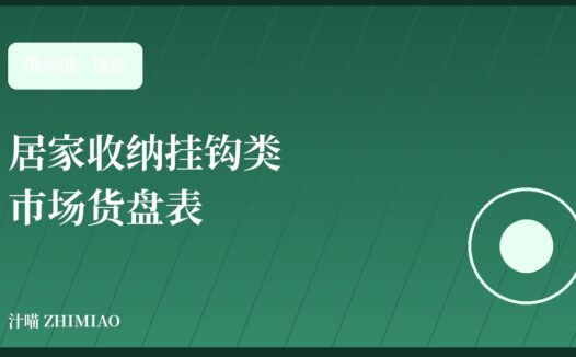 【汁喵电商供应链】居家收纳整理挂钩粘钩类市场货盘表